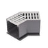 NDS 5300 - Mini Channel Fabricated 45 Degree Elbow With Grate - Gray