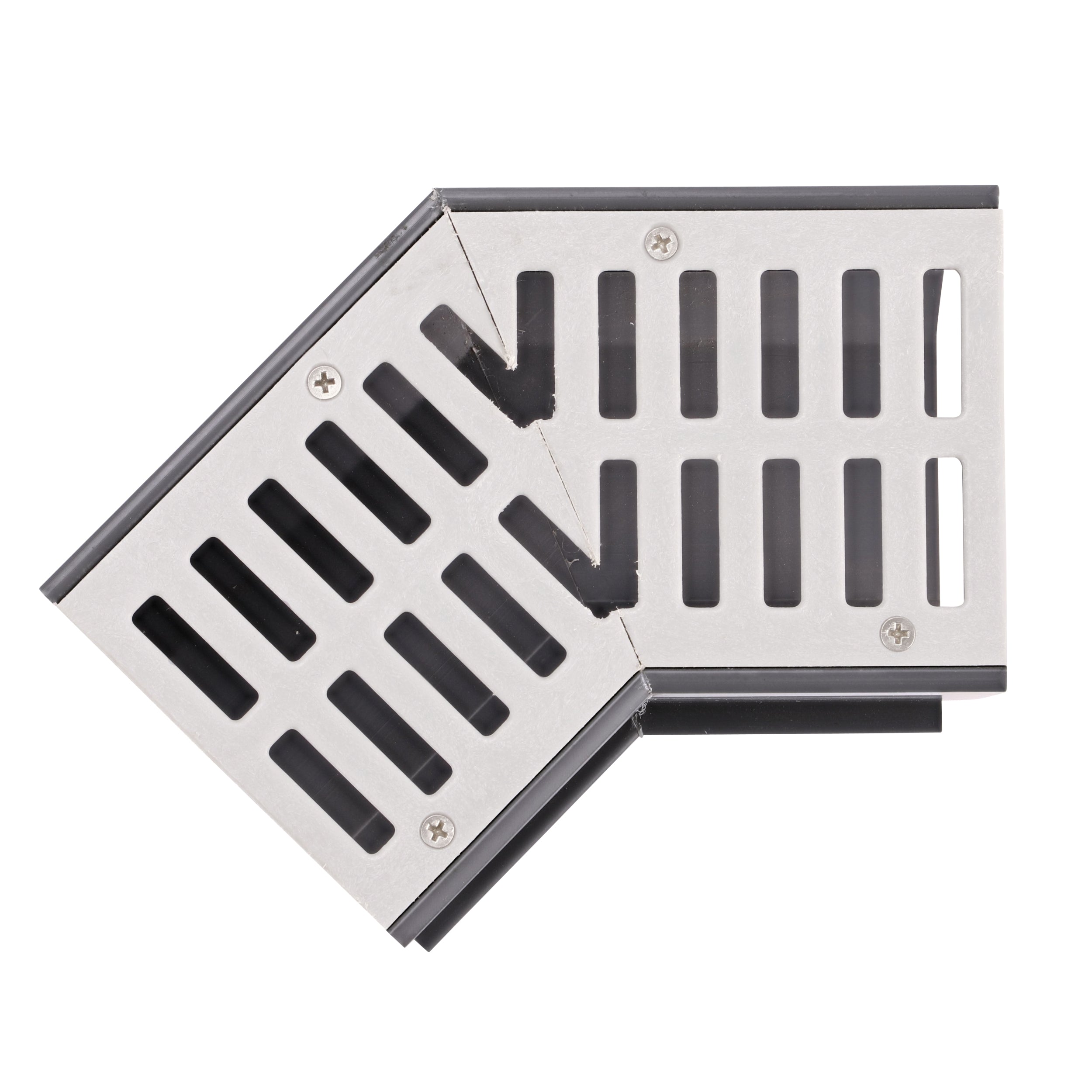 NDS 5300 - Mini Channel Fabricated 45 Degree Elbow With Grate - Gray