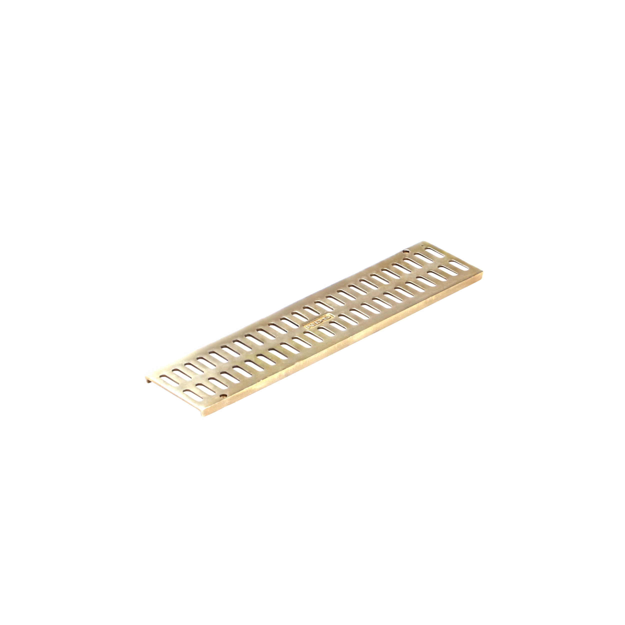 NDS 553PB - 1FT Mini Channel Grate - Polished Brass