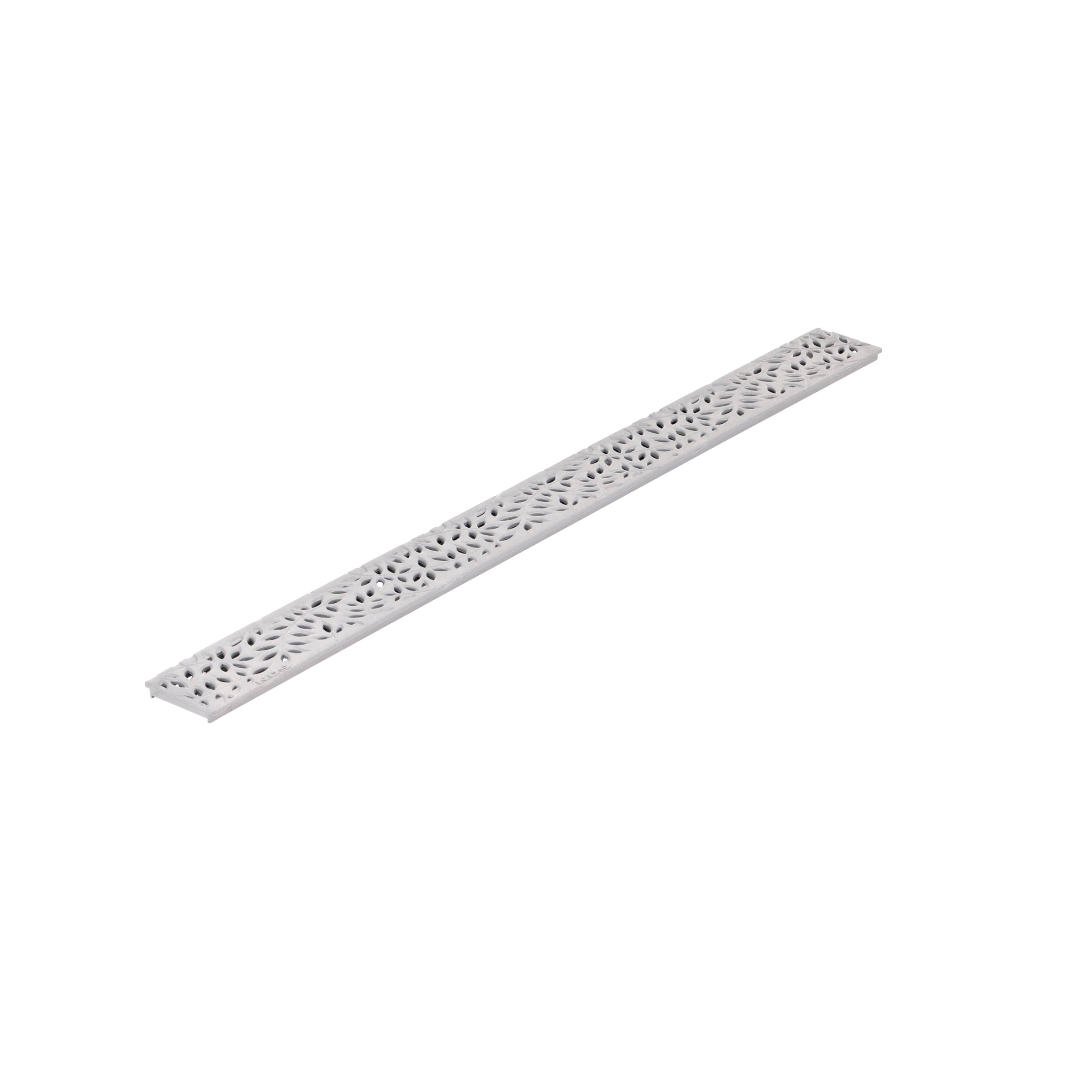 NDS 554GY - 3FT Mini Channel Decorative Botanical Grate - Gray