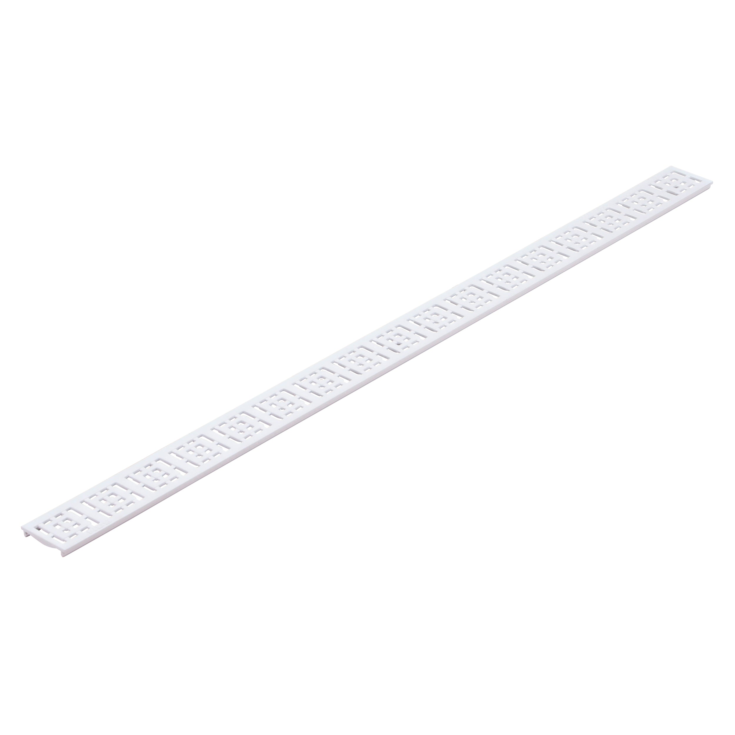 NDS 9251 - 3FT Slim Channel Grate with Square Design - White