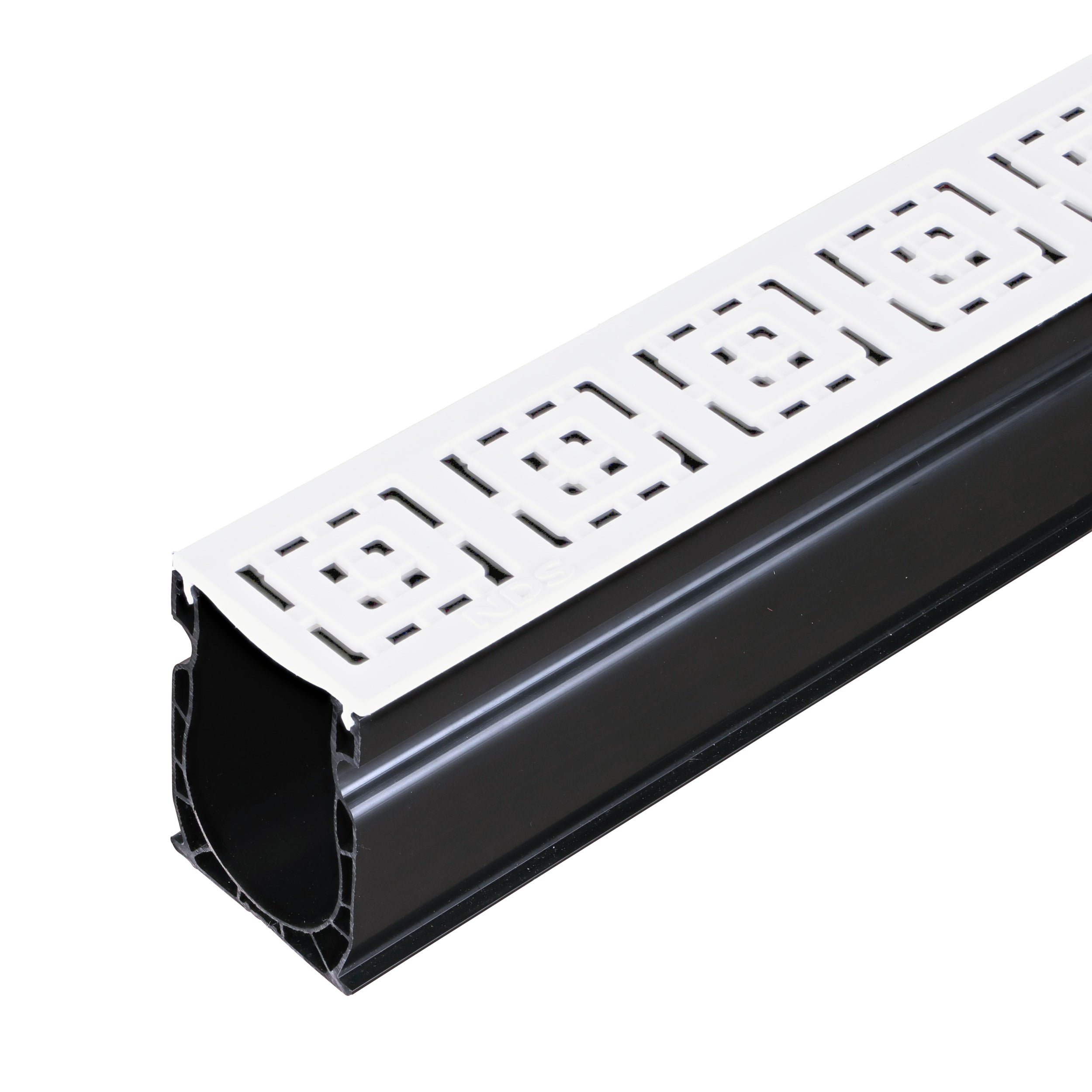 NDS 9251 - 3FT Slim Channel Grate with Square Design - White