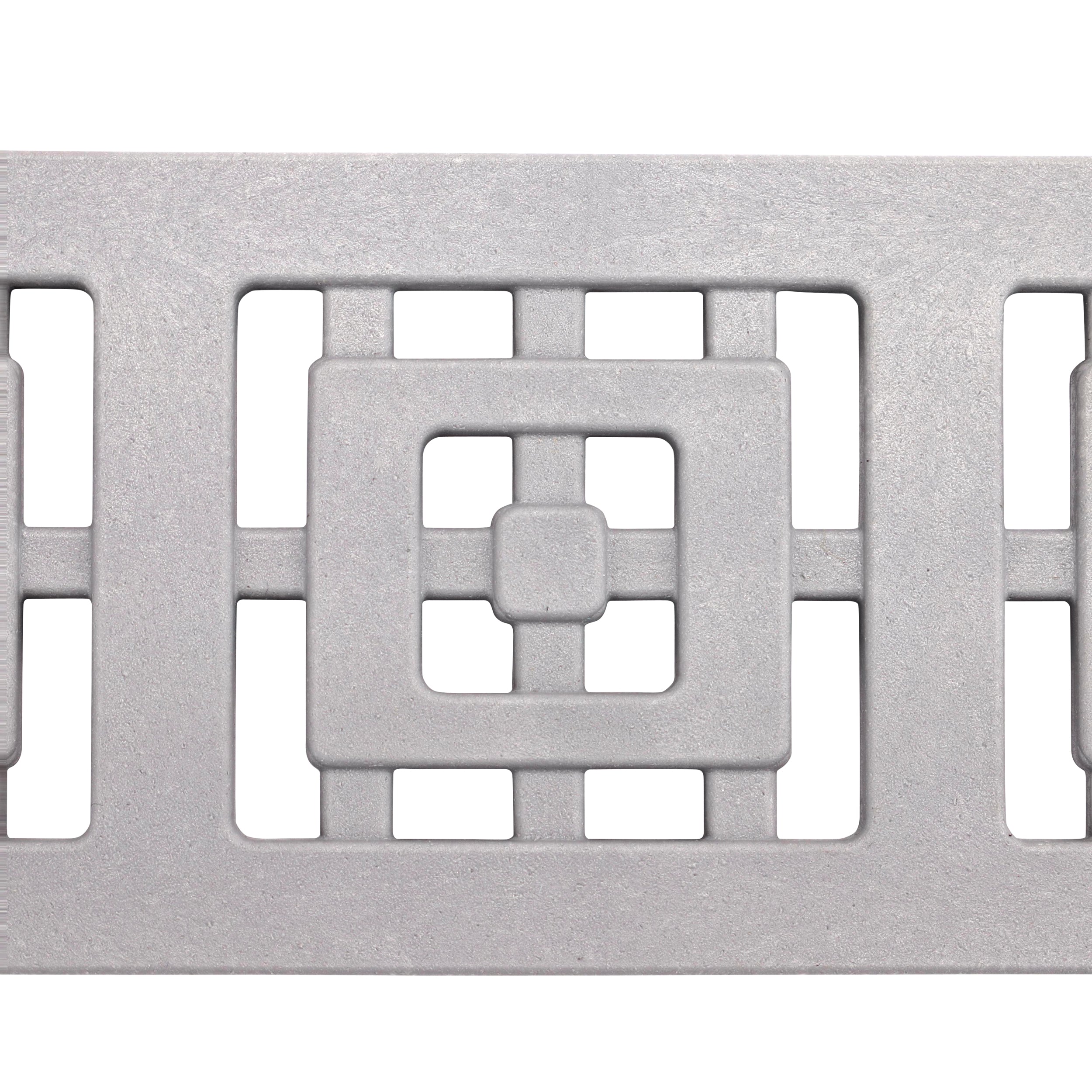 NDS 9253 - 3FT Slim Channel Grate with Square Design - Gray