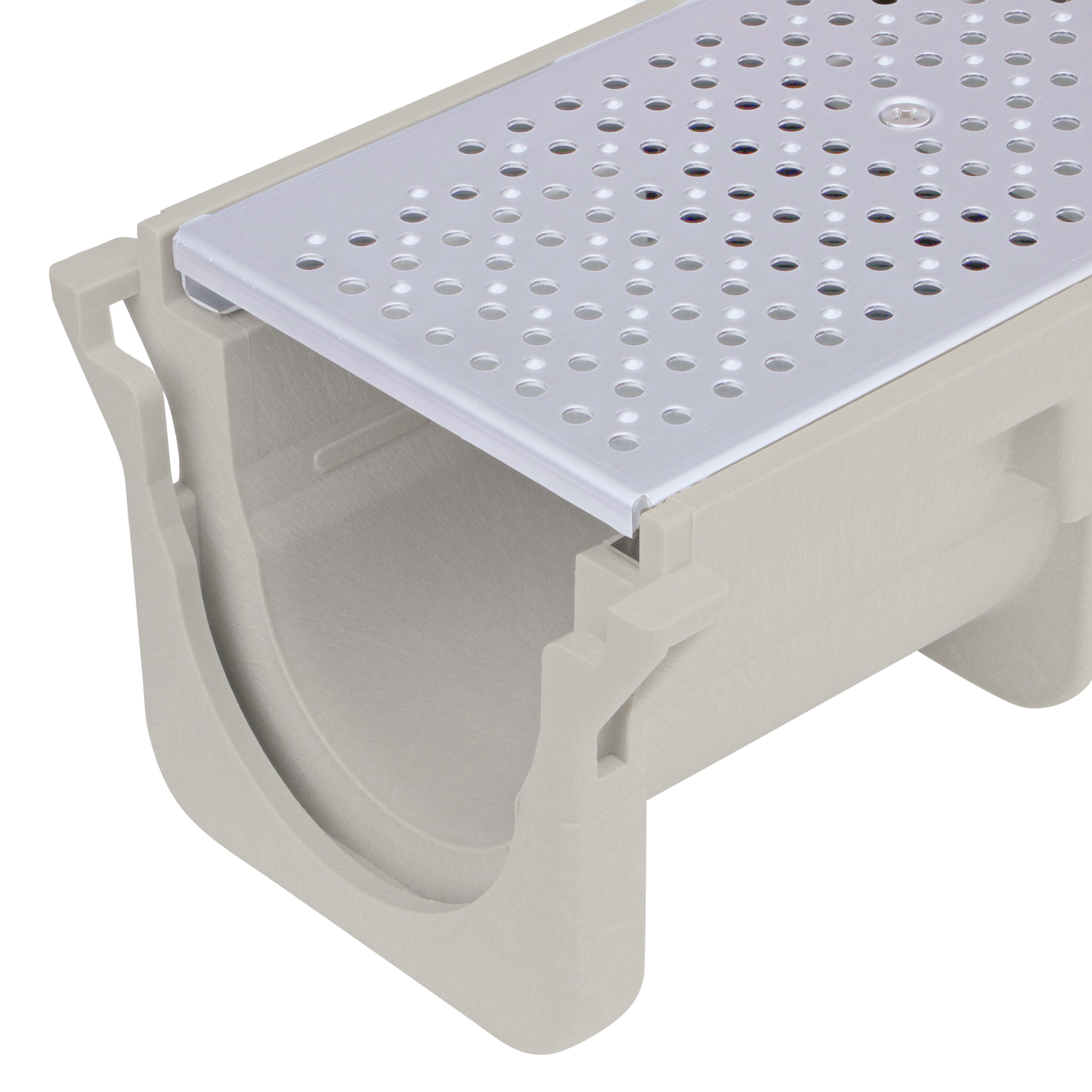 NDS DS-226 - Dura Slope Perforated Channel Grate - Stainless Steel