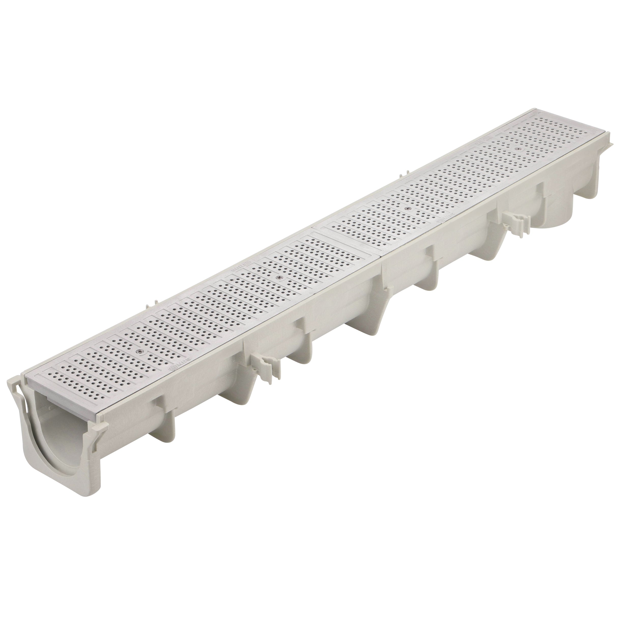 NDS DS-670 - Dura-Slope Plastic Perforated Channel Grate - Gray