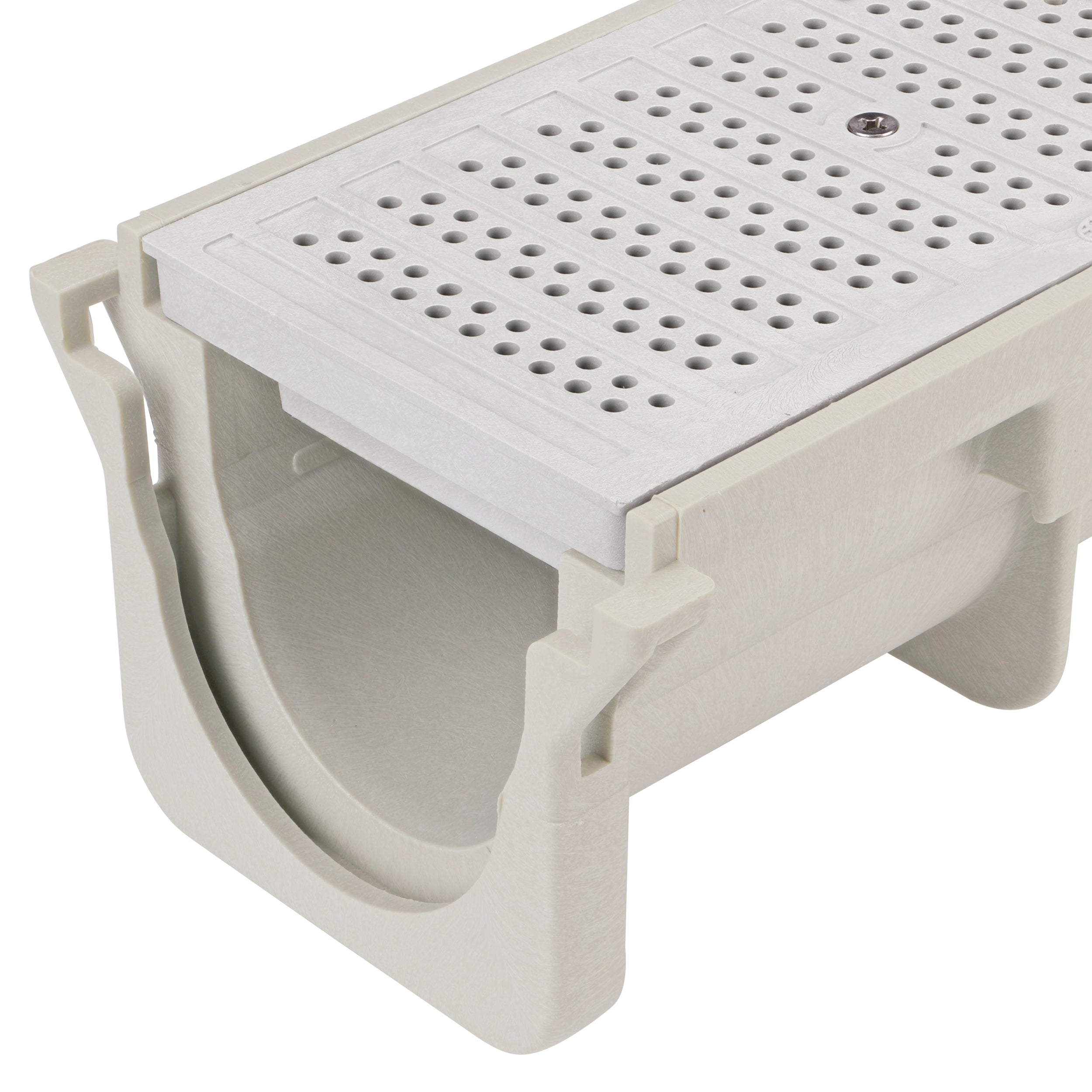 NDS DS-670 - Dura-Slope Plastic Perforated Channel Grate - Gray