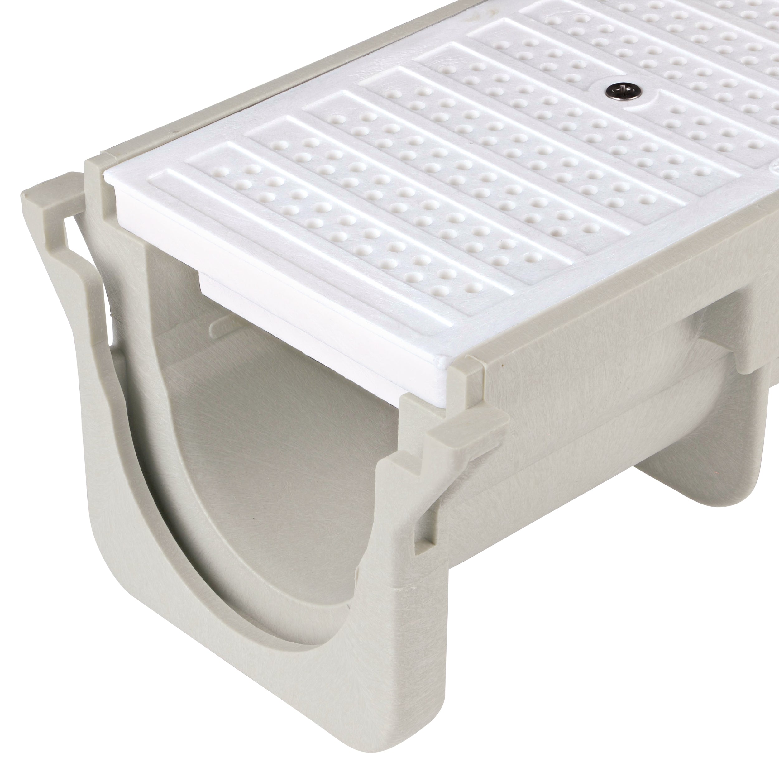 NDS DS-671 - Dura-Slope Plastic Perforated Channel Grate - White