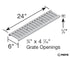 NDS DS-221 - Dura Slope Channel Drain Grate - Galvanized Steel