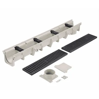 NDS DS-091NDIKIT - Dura Slope Channel Drain Kit (Neutral Slope) - Ductile Iron Grates