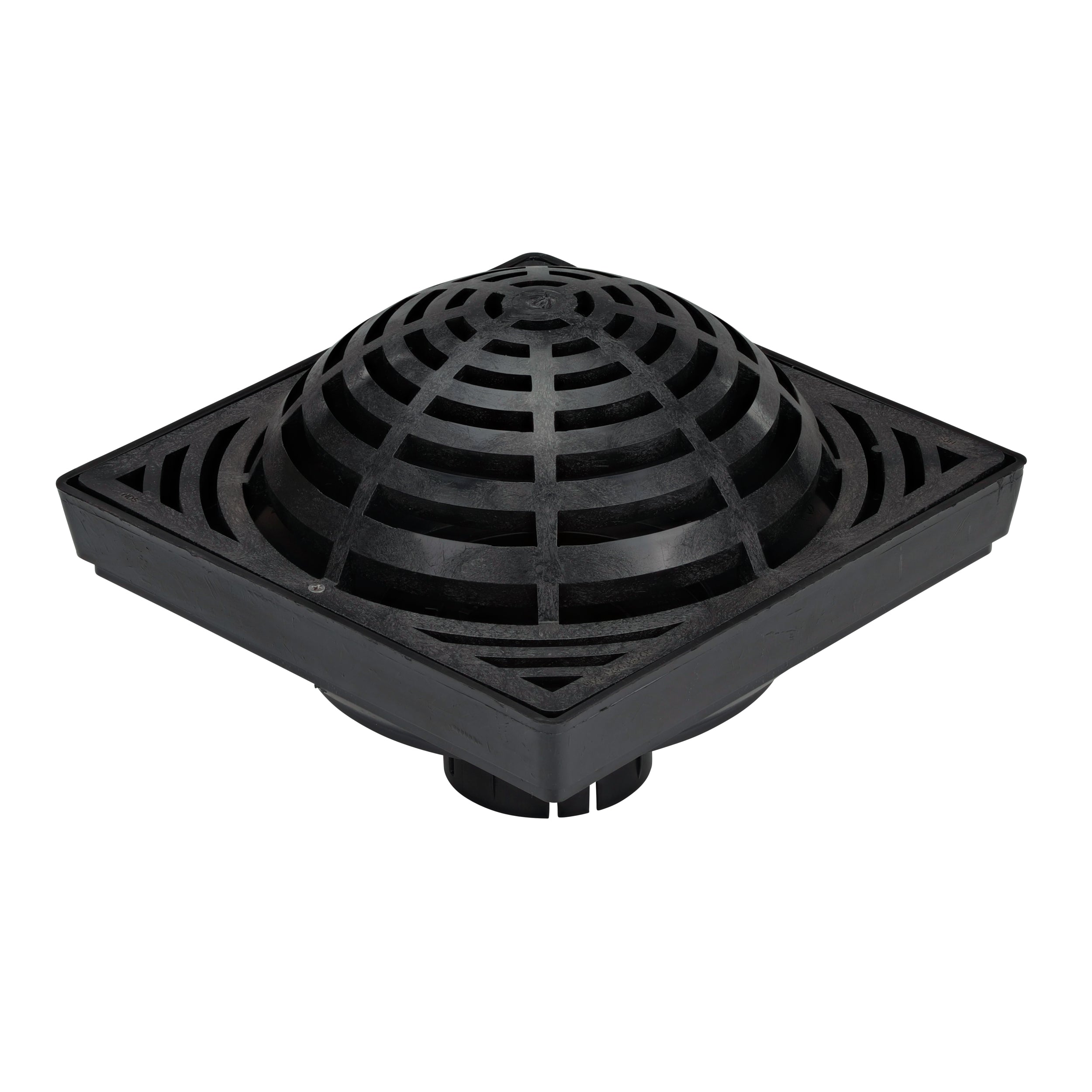 NDS 1290 - 12IN Square Catch Basin Atrium Grate - Black