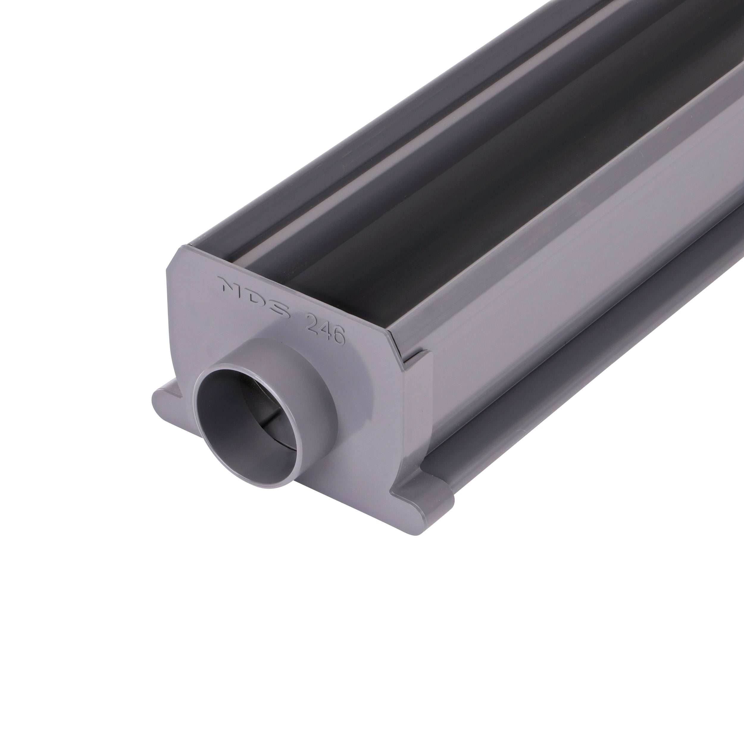 NDS 246 - Spee-D Channel 2IN Spigot End Outlet - Gray