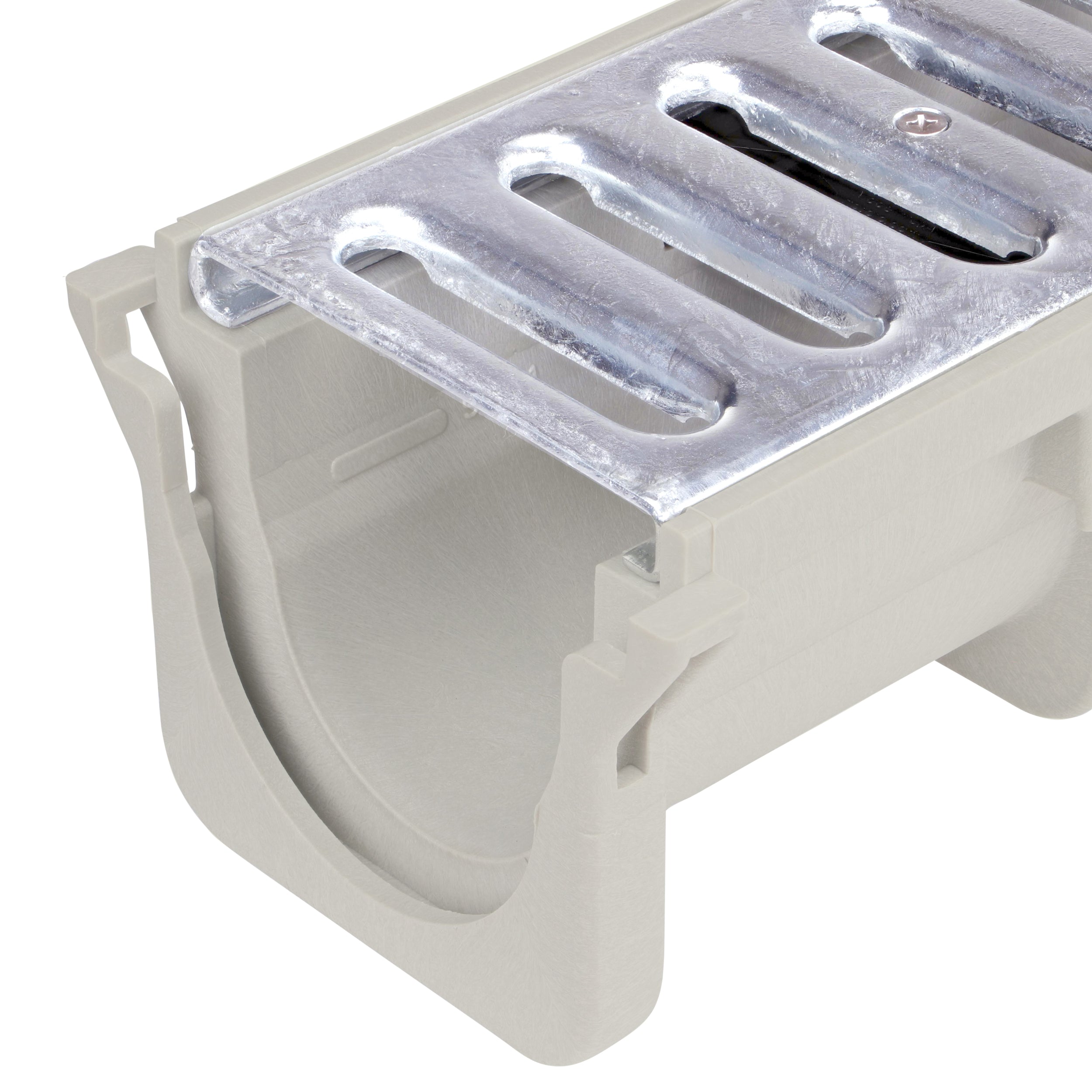 NDS DS-221 - Dura Slope Channel Drain Grate - Galvanized Steel